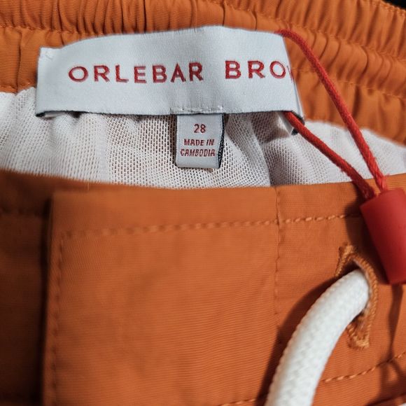 $325 Orlebar Brown Standard Swim Shorts Men's Size 28 Dark Papaya Orange... - Picture 11 of 12
